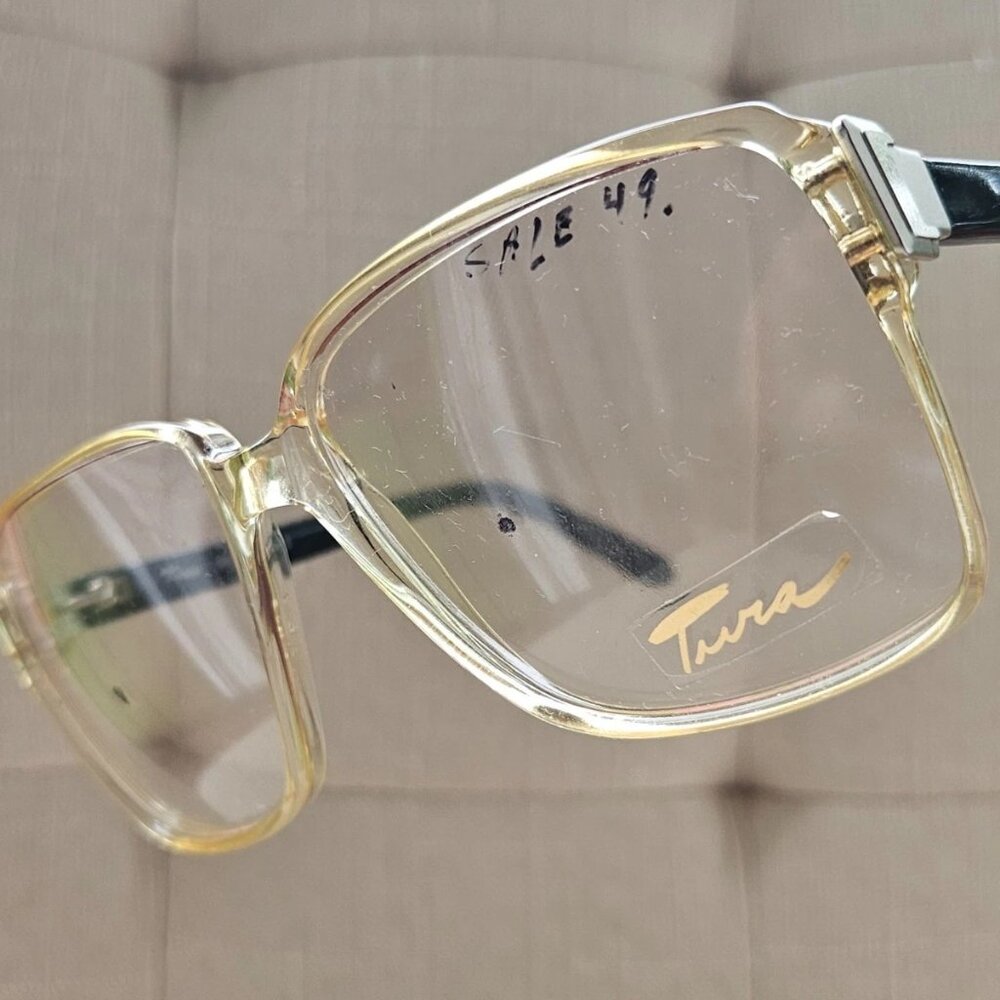 Vintage Tura Ladies Glasses Frame Clear/Black Eyewear CRS 57[]15 143 Eyeglasses